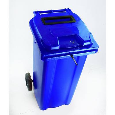SLINGSBY Waste Bin 140 L Blue 2 Castors 377891
