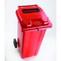 SLINGSBY Waste Bin 140 L Red 2 Castors 377902