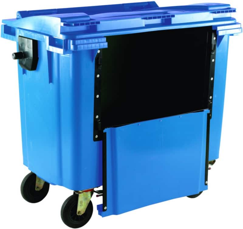 SLINGSBY Waste Bin 140 L Blue 4 Castors 377965