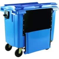 SLINGSBY Waste Bin 140 L Blue 4 Castors 377965