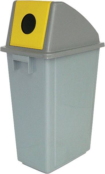 SLINGSBY Recycling Bin 60 L Grey, Yellow Plastic