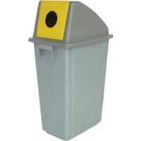 SLINGSBY Recycling Bin 60 L Grey, Yellow Plastic
