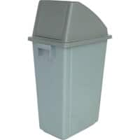 SLINGSBY Swing Top Bin 60 L Grey Plastic