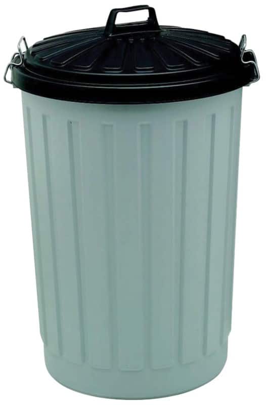 SLINGSBY Waste Bin 90 L Grey PE (Polyethylene) 392567