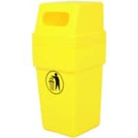 SLINGSBY Waste Bin 114 L Yellow Polyethylene 394137