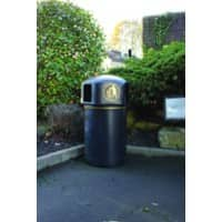 SLINGSBY Waste Bin 145 L Black Polyethylene