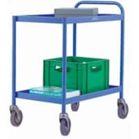 SLINGSBY Service Trolley with 2 Shelves 331491 Steel Blue 45.5 x 78 x 79.5 cm