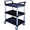 SLINGSBY Service Trolley with 3 Shelves 384014 Plastic Black 48 x 85 x 100 cm