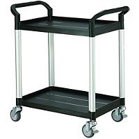 SLINGSBY Service Trolley with 2 Shelves 384016 Plastic Black 48 x 85 x 95 cm