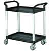 SLINGSBY Service Trolley with 2 Shelves 384016 Plastic Black 48 x 85 x 95 cm