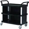 SLINGSBY Service Trolley with 3 Shelves 384020 Plastic Black 52 x 110 x 102 cm