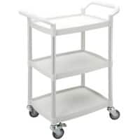 SLINGSBY Service Trolley with 3 Shelves 384025 Plastic Black 37 x 65.5 x 90 cm