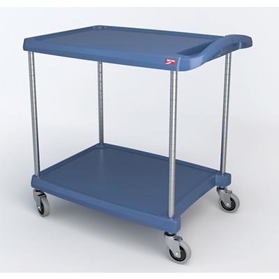 SLINGSBY Service Trolley with 2 Shelves 392260 Plastic Blue 90.2 x 87.3 x 90.2 cm