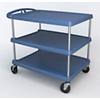SLINGSBY Service Trolley with 3 Shelves 392268 Plastic Blue 93.7 x 102.2 x 93.7 cm