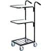 SLINGSBY Mini Mail Trolley with 2 Shelves 402701 Steel Black 38.5 x 66 x 109 cm