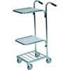 SLINGSBY Mini Mail Trolley with 2 Shelves 402796 Steel Silver 109 x 38.5 x 109 cm