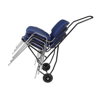 SLINGSBY Chair Trolley 403009 Steel Black 50 x 76.5 x 124 cm