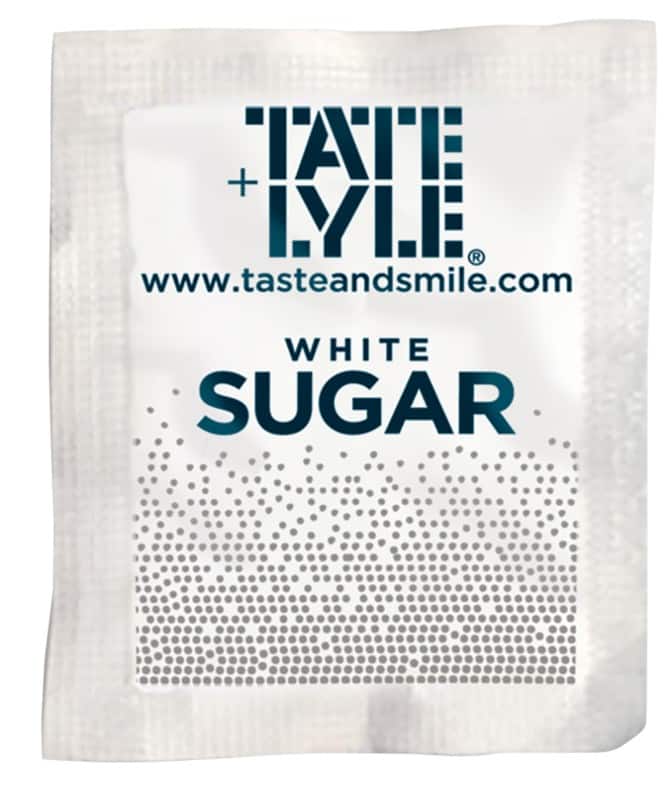 Tate & lyle white sugar sachets 2. 5g pack of 1000