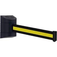 Tensabarrier Retractable Barrier Wall Mounted Black, Yellow 9.2 x 14.2 x 14.2 cm