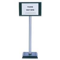 Rope Barrier With Signholder Grey 18 x 126 x 40 cm