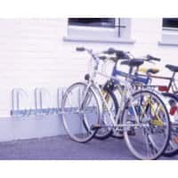 Cycle Racks 4-Bike Capacity Wall and Floor Mounting Silver 27 x 140 x 32 cm