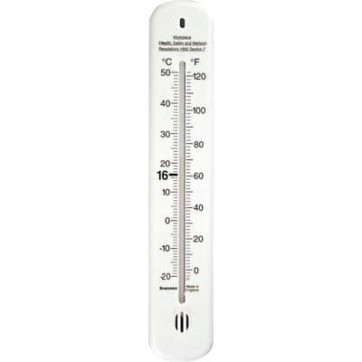 Workplace Thermometer White 4 x 0.7 x 21.5 cm