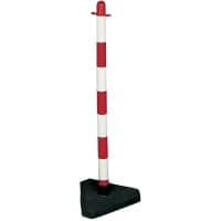 Slingsby Chain Barrier Freestanding Triangular Base Red, White 32 x 87 x 12 cm