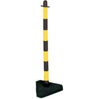 Slingsby Chain Barrier Freestanding Triangular Black, Yellow 32 x 87 x 12 cm