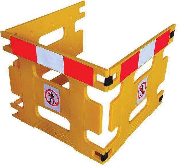 SLINGSBY Safety Barrier 3 x 294 x 80 cm Yellow 309906 Pack of 3