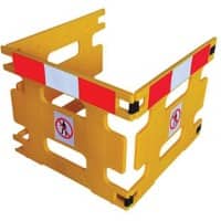 Safety Barrier Floor Standing Yellow 3 x 294 x 80 cm