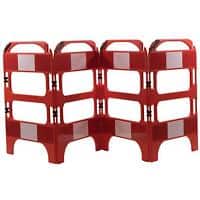Road Safety Barrier Floor Standing Red 100 x 75 x 100 cm Pack of 4