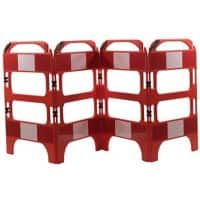 Road Safety Barrier Floor Standing Red 100 x 75 x 100 cm Pack of 4