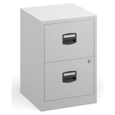 Bisley Filing Cabinet with 2 Lockable Drawers PFA2 413 x 400 x 672mm Chalk