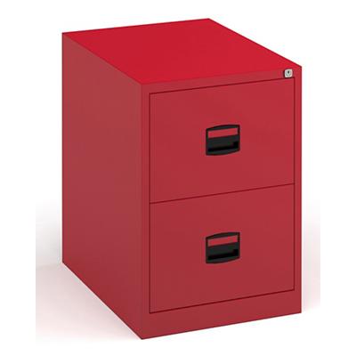Filing Cabinet with 2 Lockable Drawers CC2H1A 470 x 622 x 711mm Cardinal Red