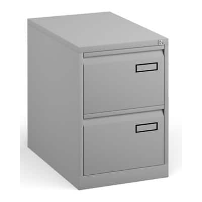Bisley Filing Cabinet with 2 Lockable Drawers PSF2 470 x 622 x 711mm Goose Grey