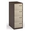 Bisley Filing Cabinet with 4 Lockable Drawers PSF4 470 x 470 x 1321 mm Coffee & Cream