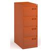 Bisley Filing Cabinet with 4 Lockable Drawers PSF4 470 x 470 x 1321 mm Orange