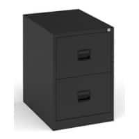 Dams International Filing Cabinet with 2 Lockable Drawers DCF2K 470 x 622 x 711mm Black