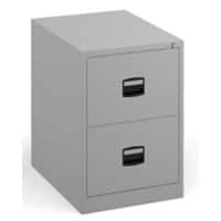 Dams International Filing Cabinet with 2 Lockable Drawers DCF2G 470 x 622 x 711mm Grey