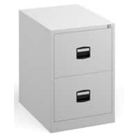 Dams International Contract Steel Filing Cabinet 2 Drawers Lockable 470 x 622 x 711 mm White