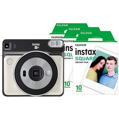 Fujifilm Instant Camera Instax Square SQ6 Pearl White + 1 x 10 Shot Film Pack + 1 x 20 Shot Film Pack