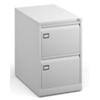 Dams International Filing Cabinet with 2 Lockable Drawers DEF2W 470 x 622 x 711mm White