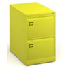 Dams International Filing Cabinet with 2 Lockable Drawers DEF2YE 470 x 622 x 711mm Yellow