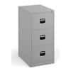 Dams International Filing Cabinet with 3 Lockable Drawers DCF3G 470 x 622 x 1016mm Grey