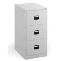 Dams International Contract Steel Filing Cabinet 3 Drawers Lockable 470 x 622 x 1,016 mm White