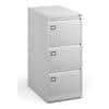 Dams International Filing Cabinet with 3 Lockable Drawers DEF3W 470 x 622 x 1016mm White