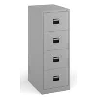 Dams International Contract Steel Filing Cabinet 4 Drawers Lockable 470 x 622 x 1,321 mm Grey