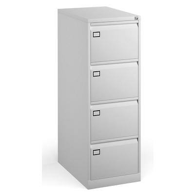 Dams International Filing Cabinet with 4 Lockable Drawers DEF4W 470 x 622 x 1321mm White