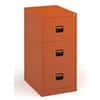 Filing Cabinet with 3 Lockable Drawers CC3H1A 470 x 622 x 1016mm Orange