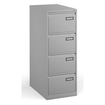 Bisley Filing Cabinet with 4 Lockable Drawers PSF4 470 x 622 x 1321mm Goose Grey